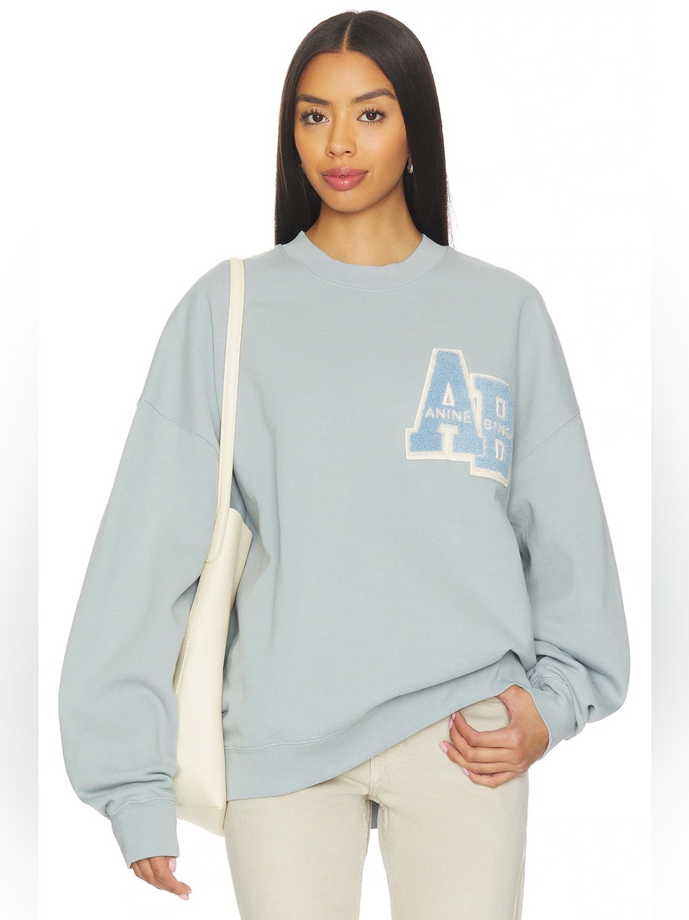 Anine Bing Light Blue Miles Oversized Sweatshirt XXS